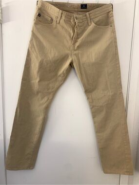 Ag Adriano Goldschmied Men's Light Beige Chino Pants